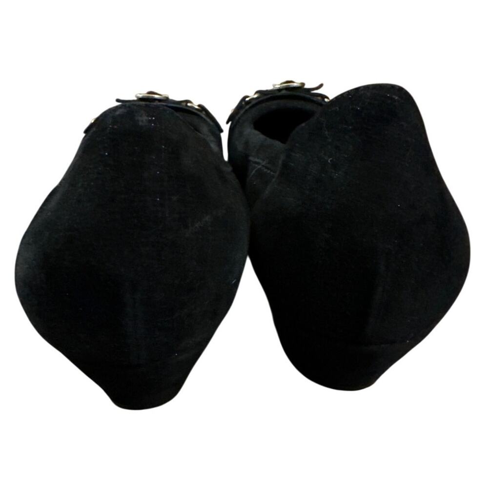 Women 39.5 AGL Attilio Giusti Leombruni Italy Black Ballet Wedge Shoes Flats - Picture 5 of 10